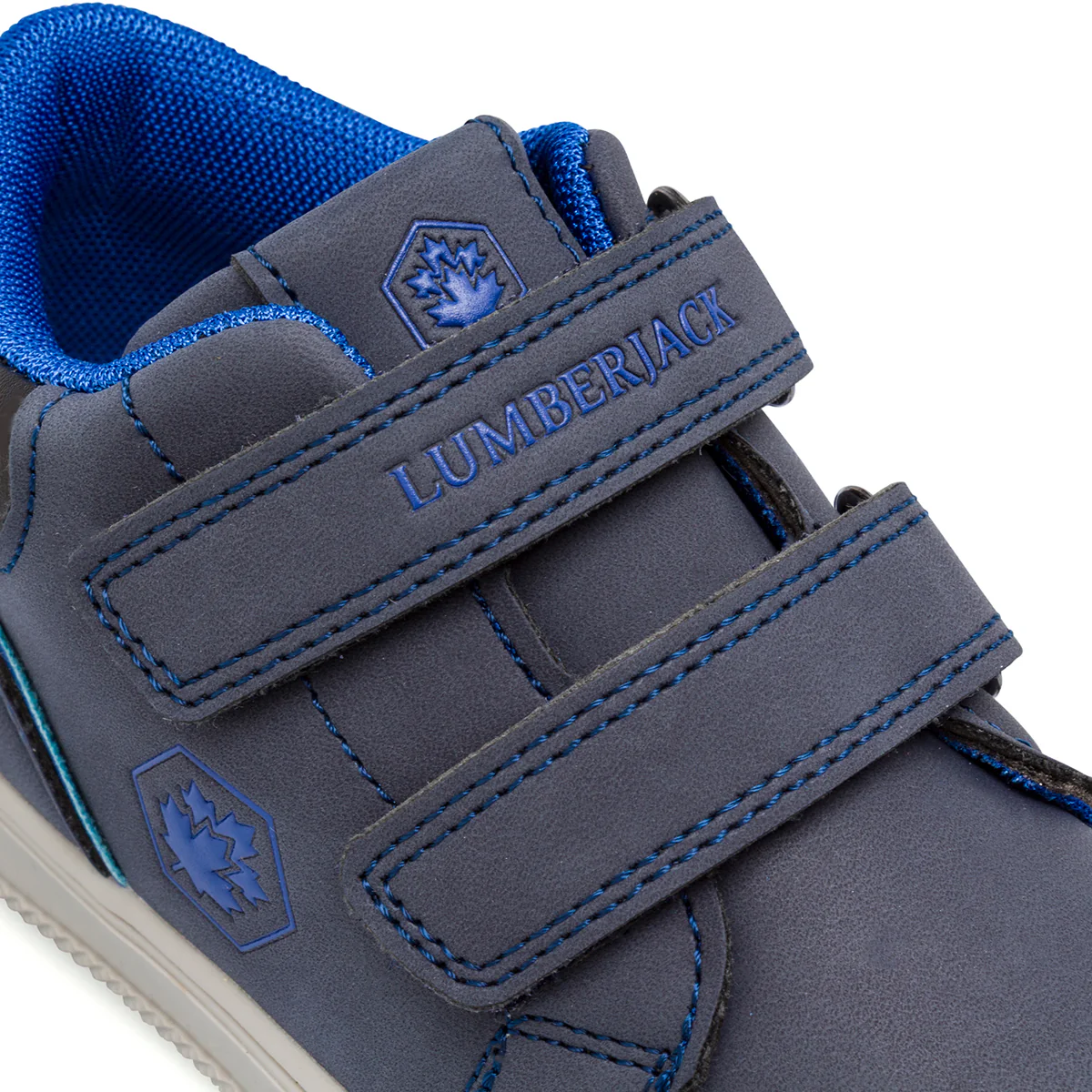 Sneakers da bambino blu Lumberjack con doppia chiusura in velcro - Image 5