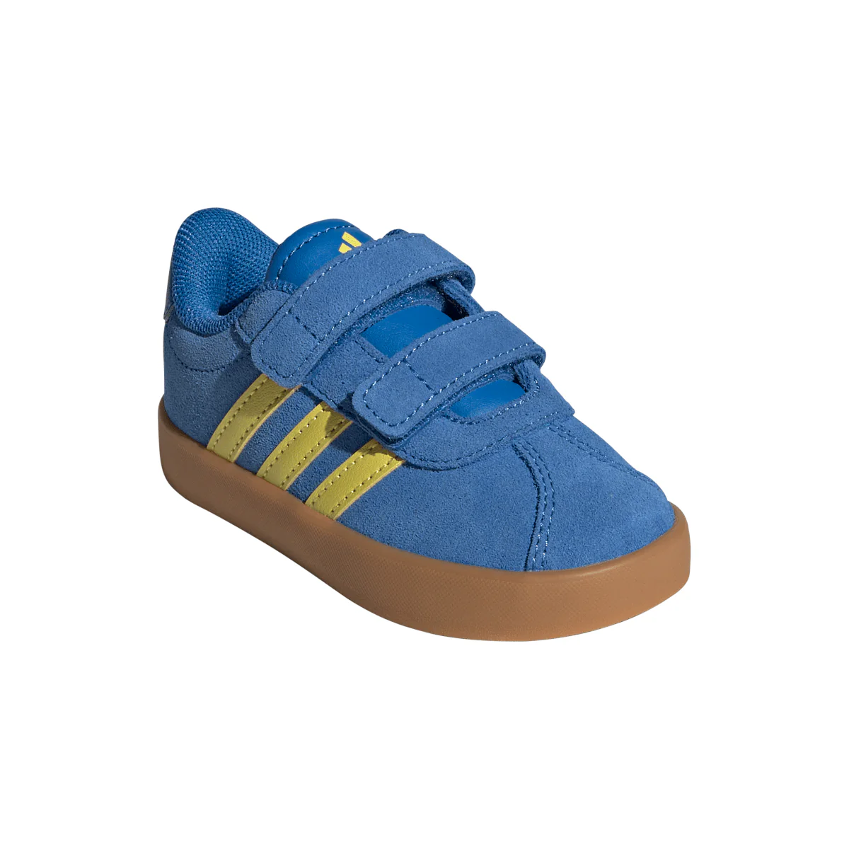 Sneakers da bambino e bambina blu con dettagli gialli adidas VL Court 3.0 - Image 2