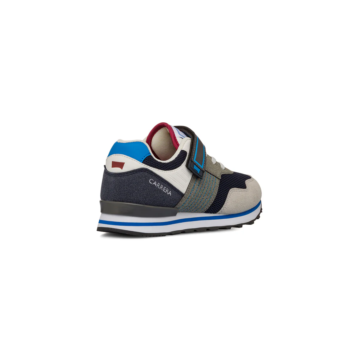Sneakers da bambino grigie con chiusura a strappo e logo Carrera Jeans - Image 3