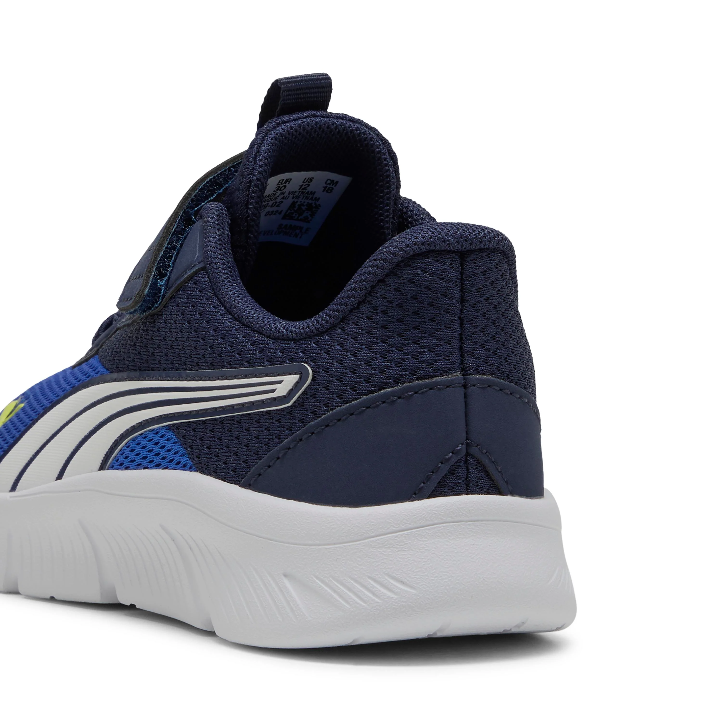 Sneakers da bambino in tessuto blu e azzurre con logo Puma FlexFocus - Image 5