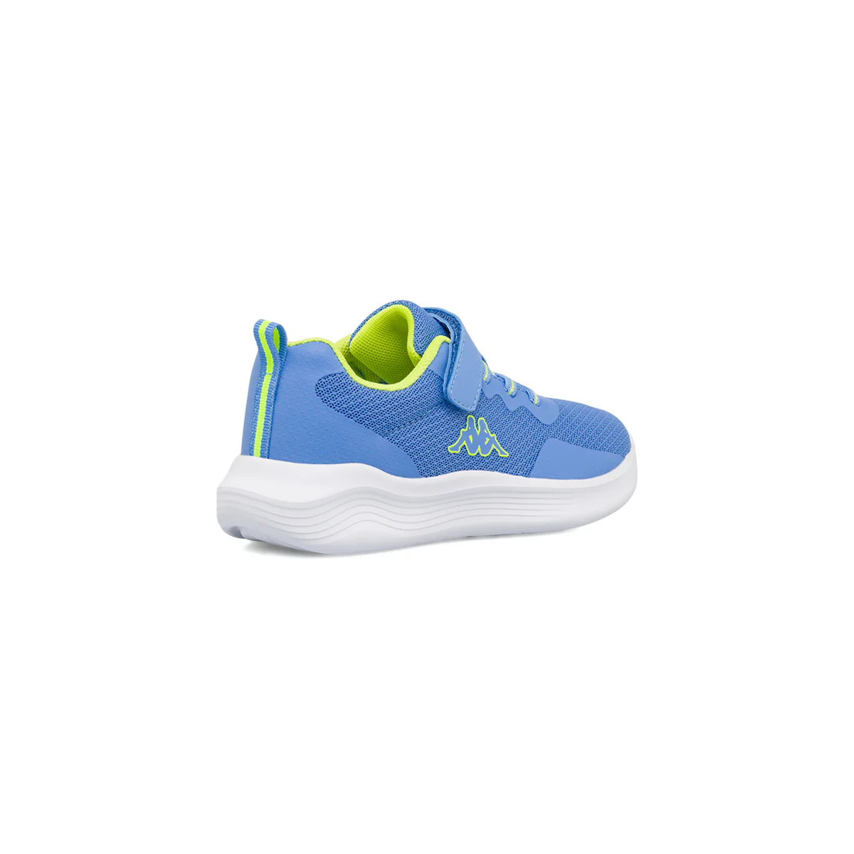 Sneakers da bambino Kappa blu con chiusura a strappo e dettagli verdi - Image 3