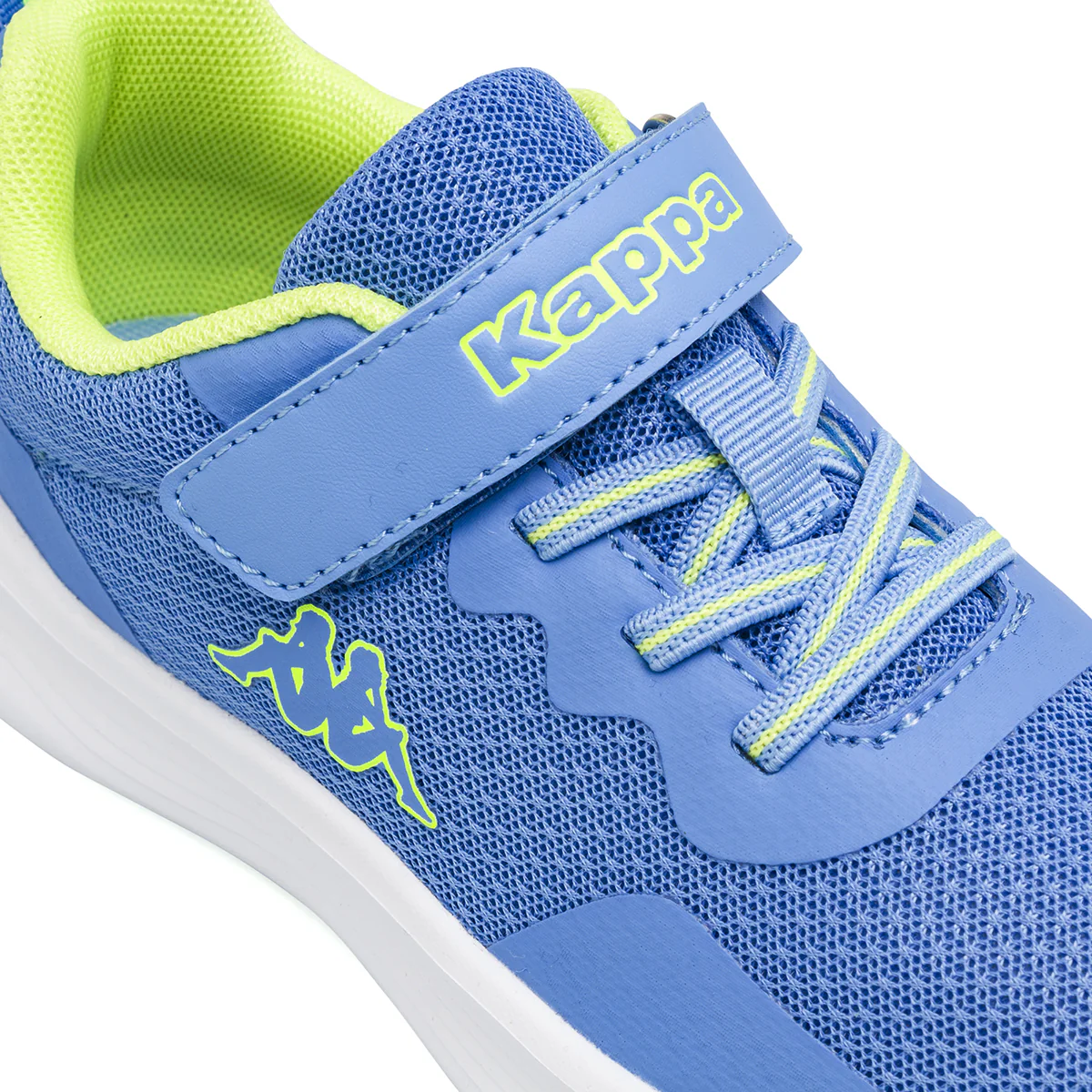 Sneakers da bambino Kappa blu con chiusura a strappo e dettagli verdi - Image 5