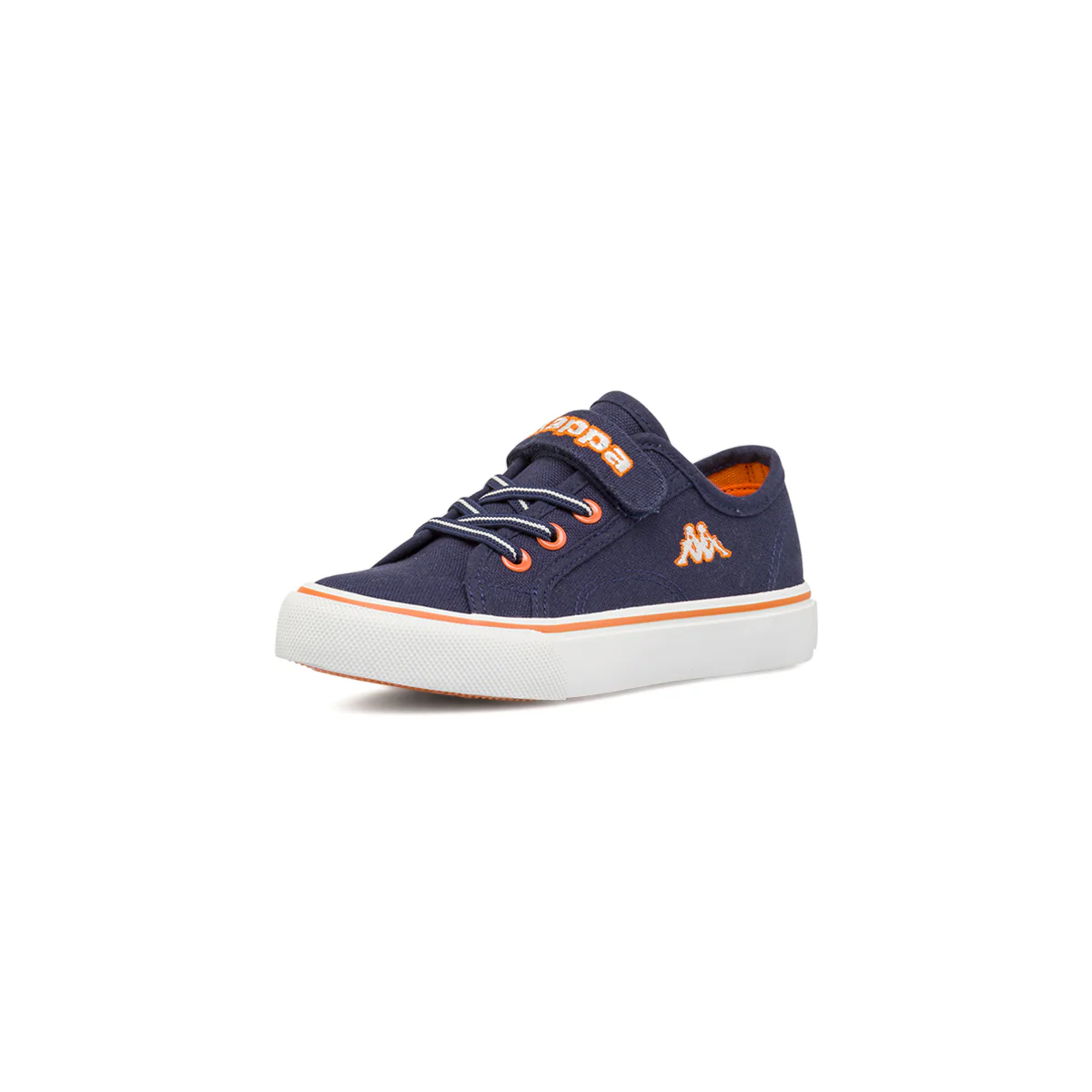 Sneakers da bambino Kappa blu in tela con chiusura a strappo - Image 2