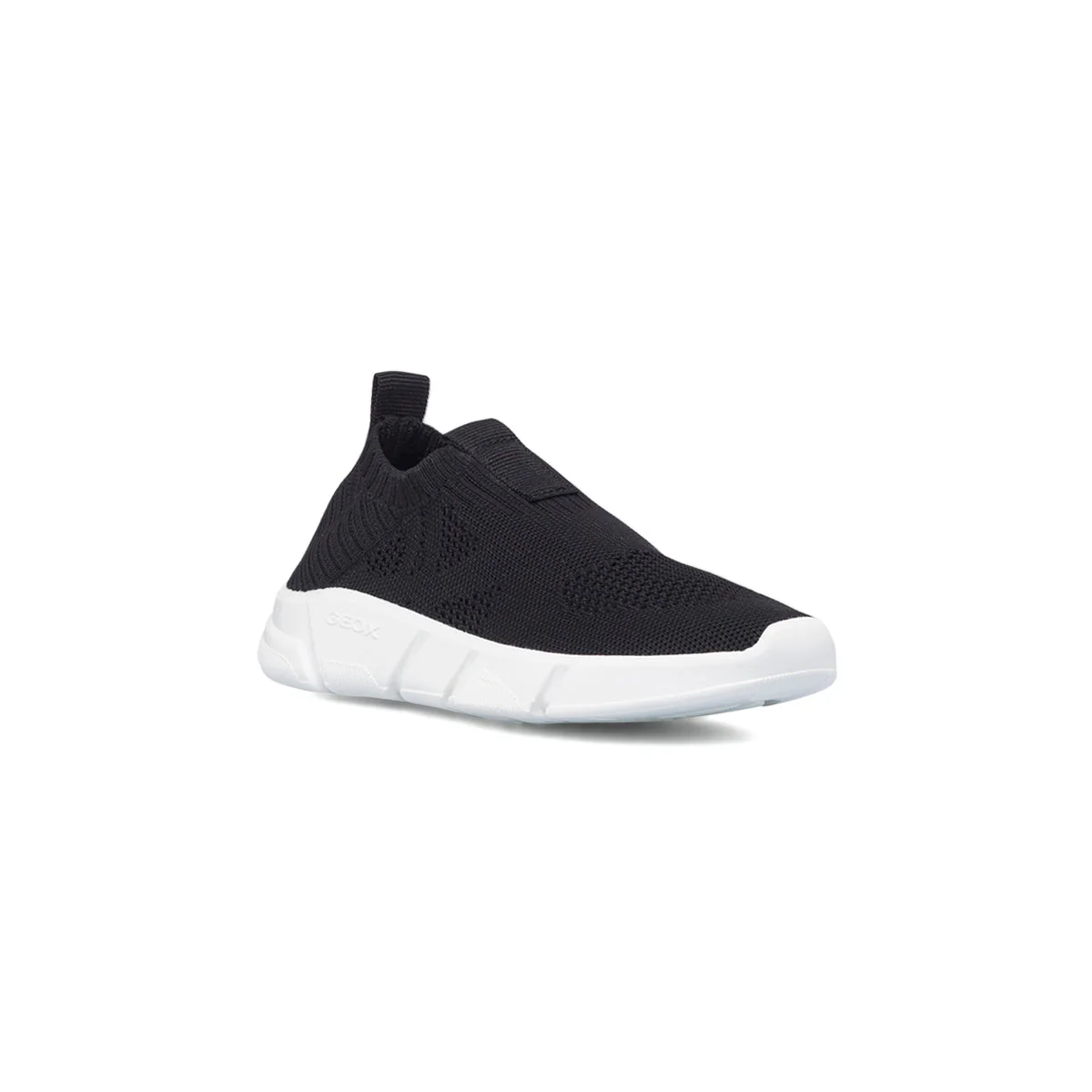 Sneakers da bambino nere in tessuto mesh Geox Aril - Image 2
