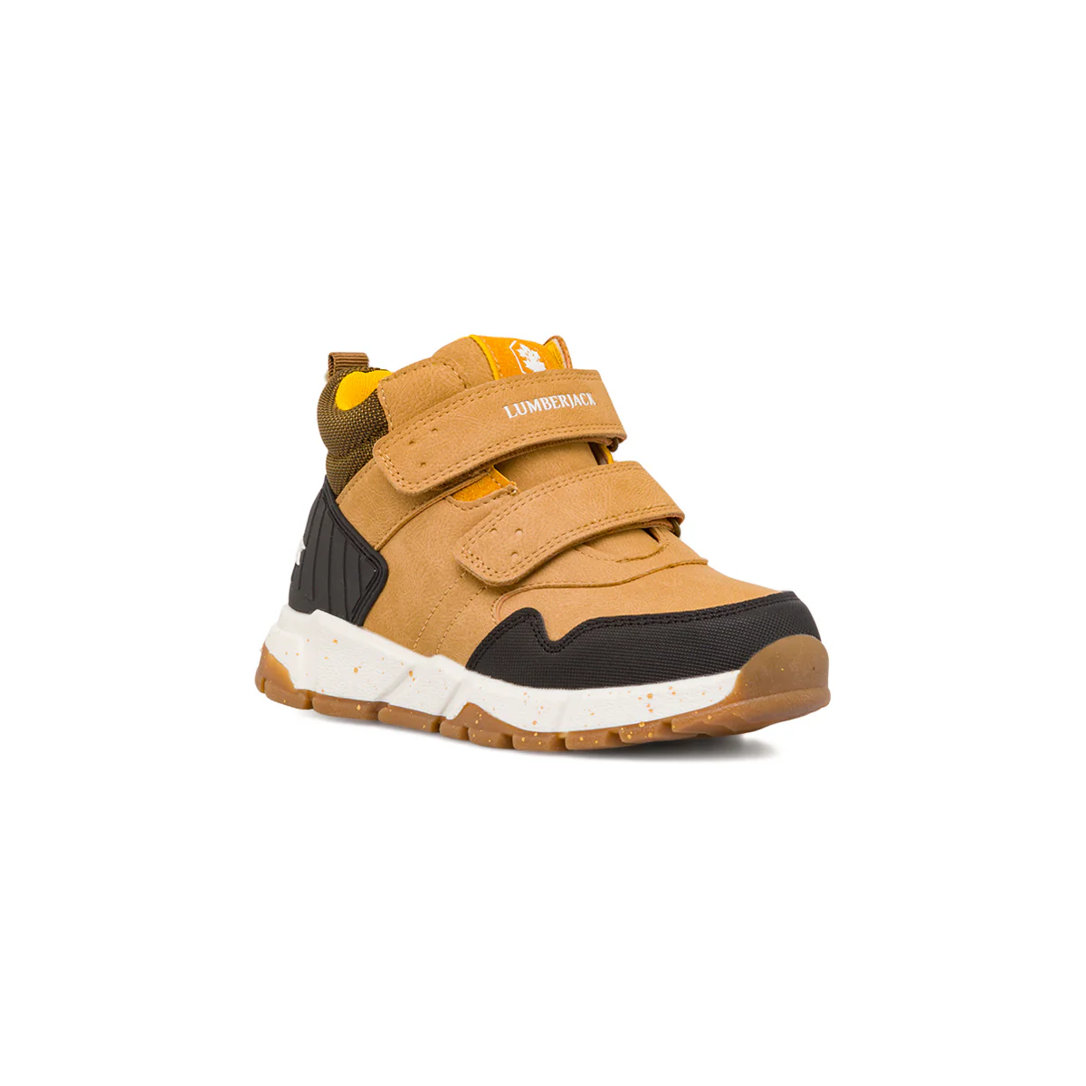 Sneakers da bambino ocra con logo Lumberjack - Image 2