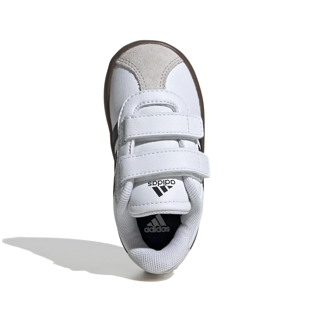 Sneakers da bambino primi passi bianche e blu con logo adidas VL Court 3.0 - Image 5
