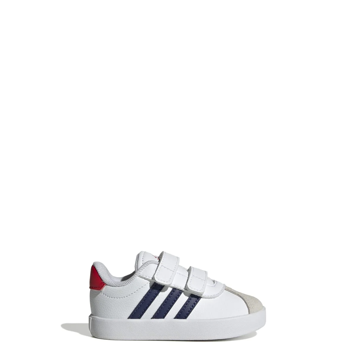 Sneakers da bambino primi passi bianche e blu con logo adidas VL Court 3.0 - Image 2