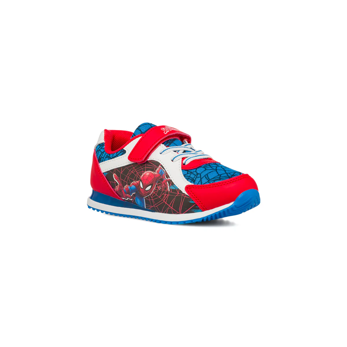 Sneakers da bambino rosse e blu con luci nella suola Spiderman - Image 2