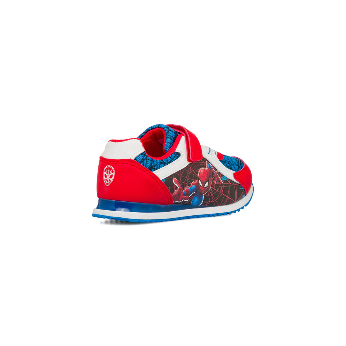 Sneakers da bambino rosse e blu con luci nella suola Spiderman - Image 3