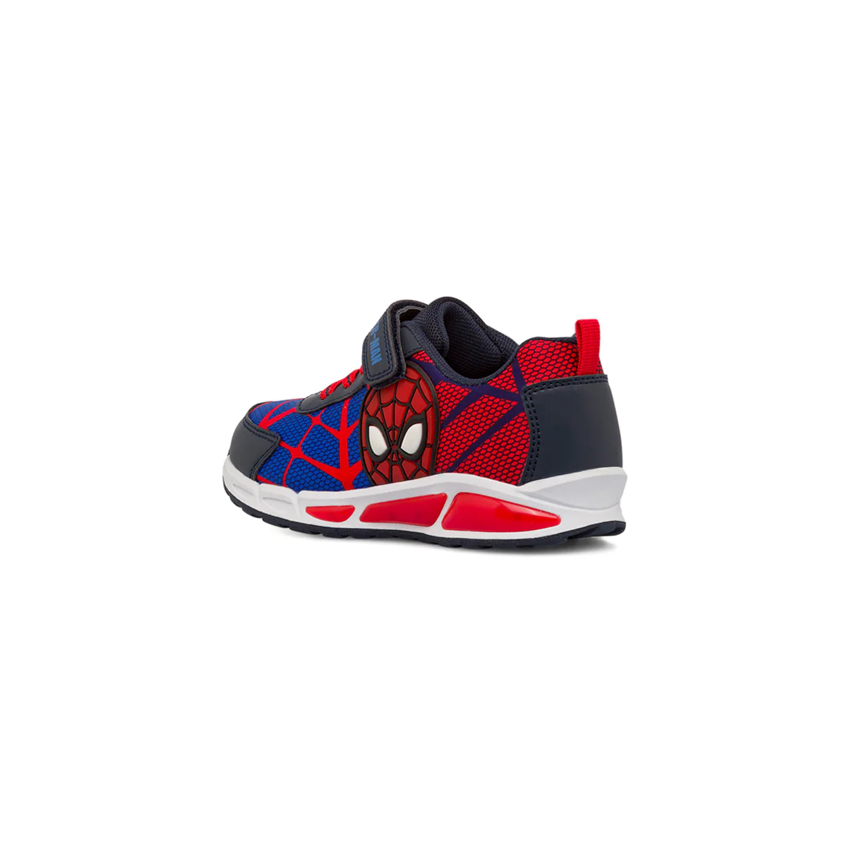 Sneakers da bambino Spiderman blu e rosso con luci nella suola e stampa - Image 4