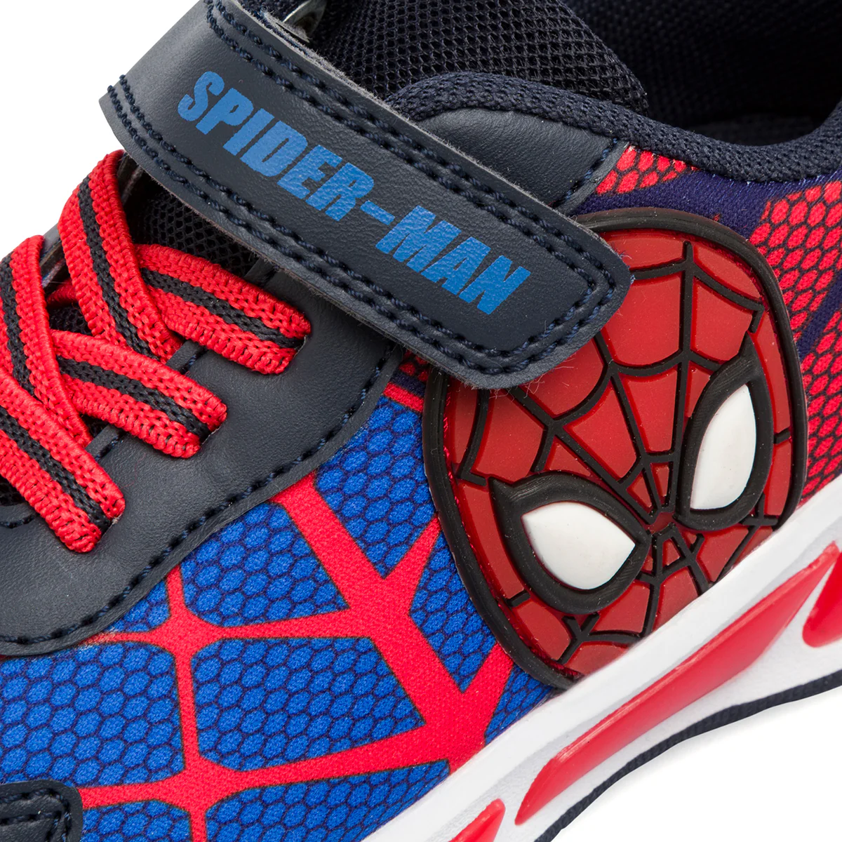 Sneakers da bambino Spiderman blu e rosso con luci nella suola e stampa - Image 5