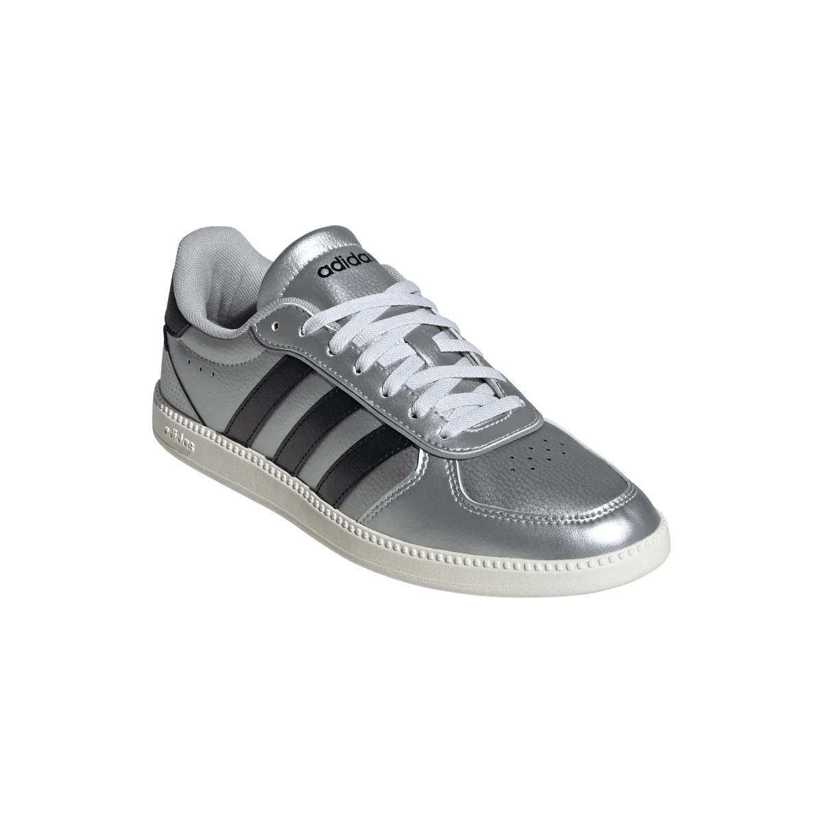 Sneakers da Donna Argento con Dettagli Neri Adidas Breaknet Sleek - Image 2