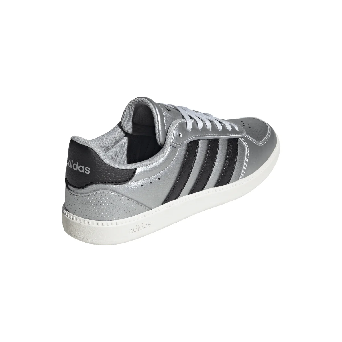 Sneakers da Donna Argento con Dettagli Neri Adidas Breaknet Sleek - Image 3