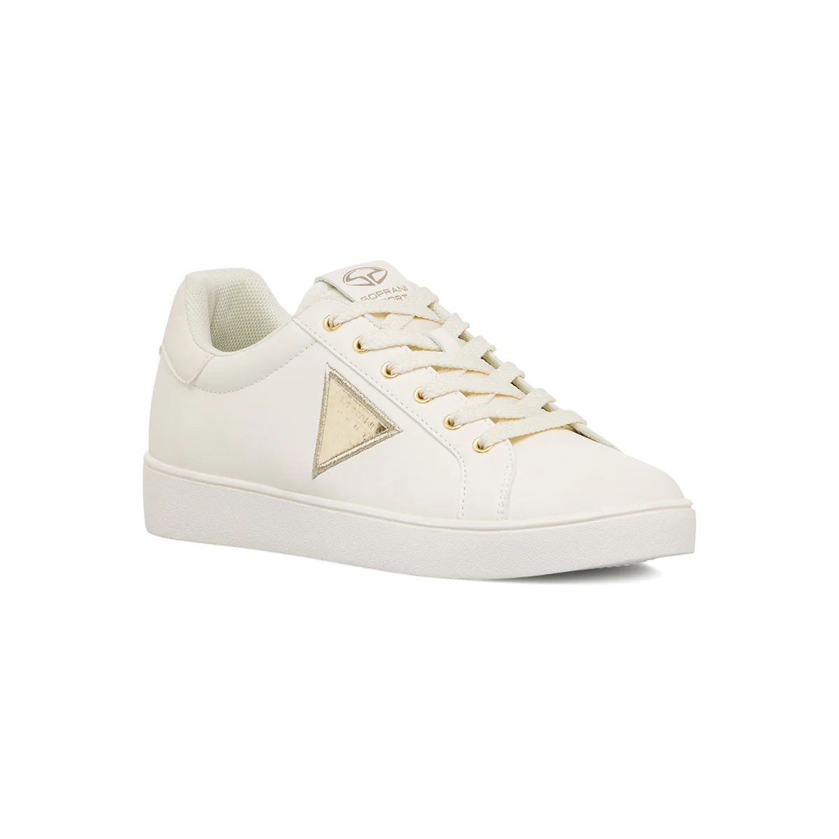 Sneakers da donna beige Soprani Sport con dettagli oro - Image 2