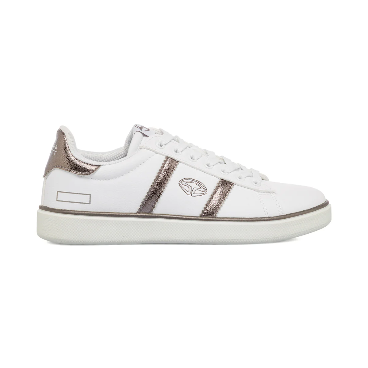 Sneakers da donna bianche con dettagli argento Soprani Sport