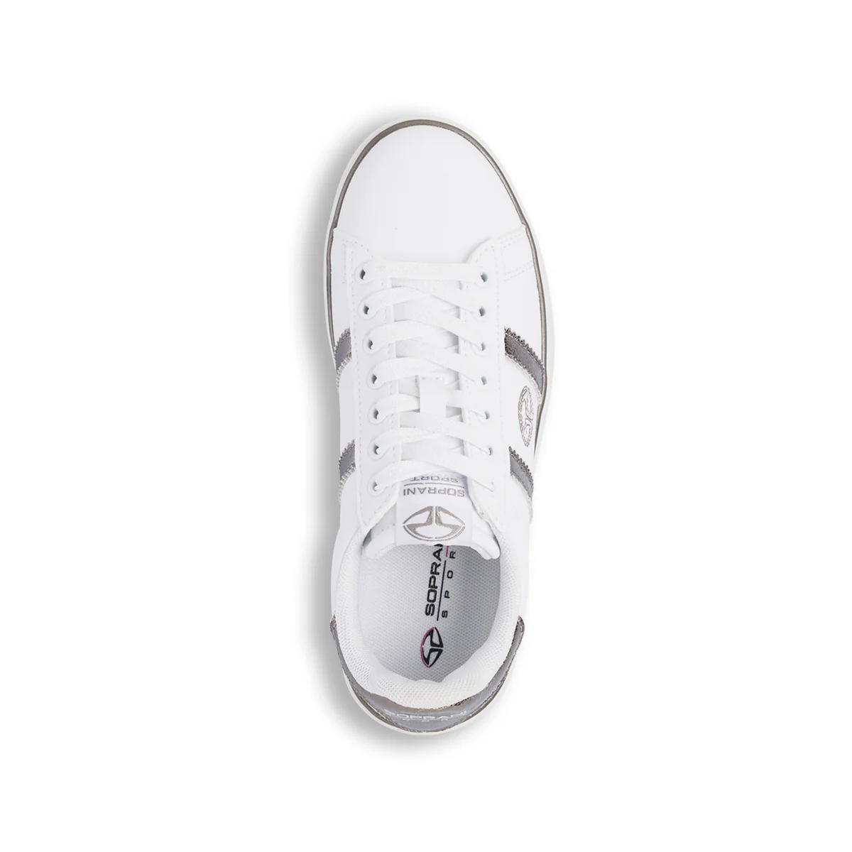 Sneakers da donna bianche con dettagli argento Soprani Sport - Image 4