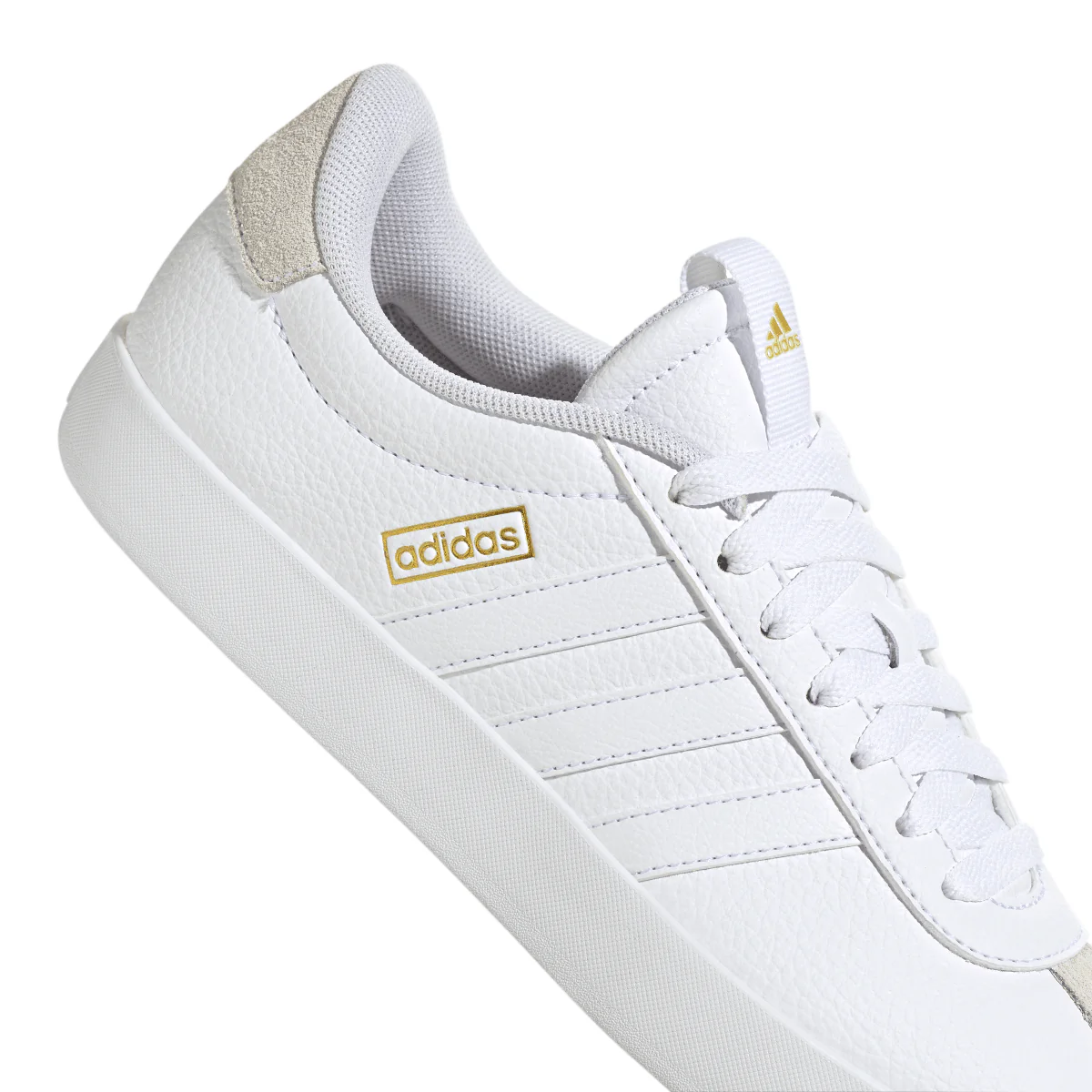 Sneakers da donna bianche con dettagli effetto scamosciato adidas VL Court 3.0 - Image 5