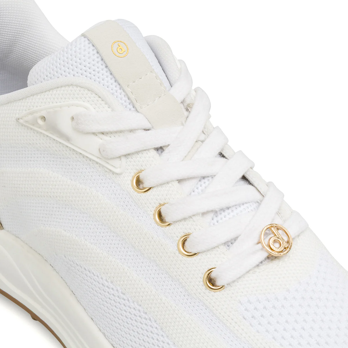 Sneakers da donna bianche con dettagli oro Dimensione Danza - Image 4