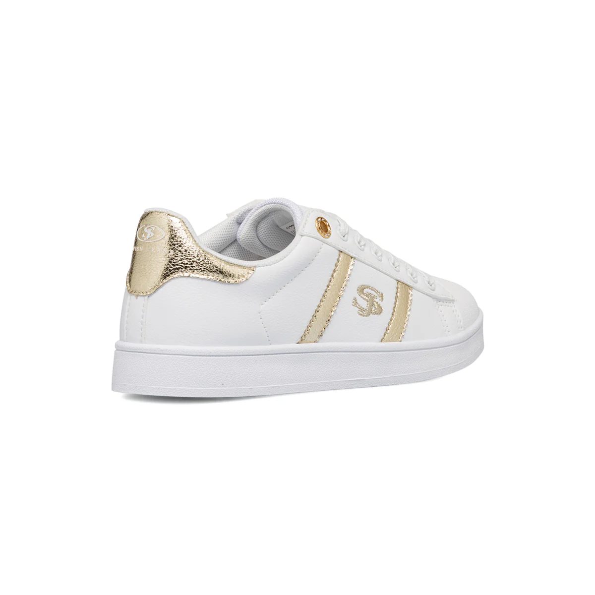 Sneakers da donna bianche con dettagli oro Swish Jeans - Image 3