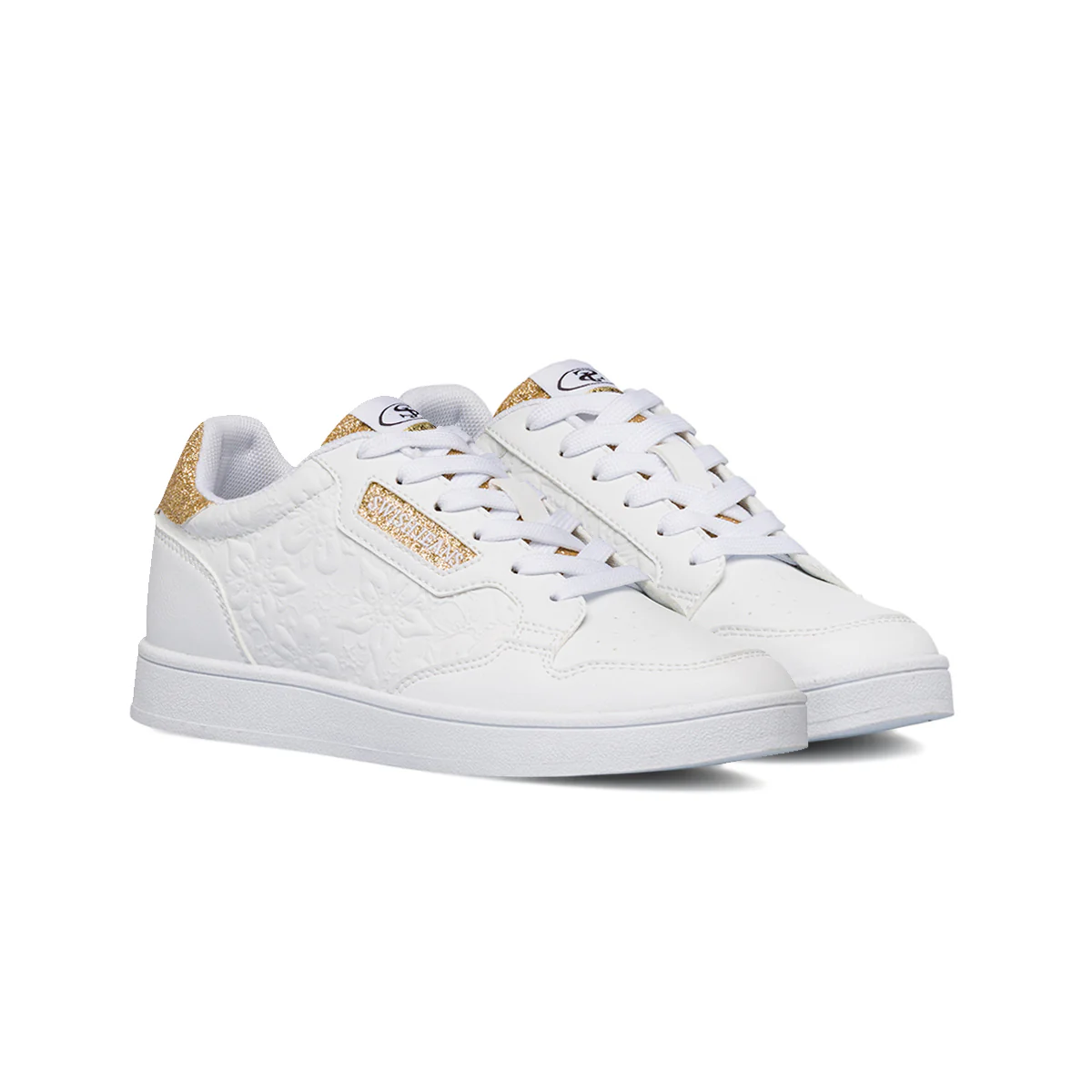 Sneakers da donna bianche con dettagli oro Swish Jeans - Image 2