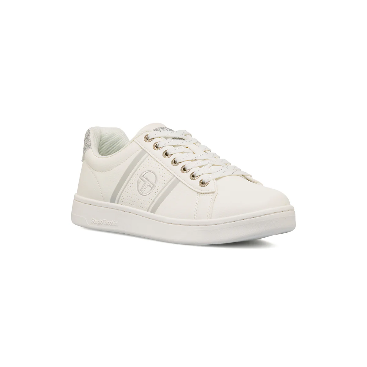 Sneakers da donna bianche con dettaglio argento Sergio Tacchini - Image 2