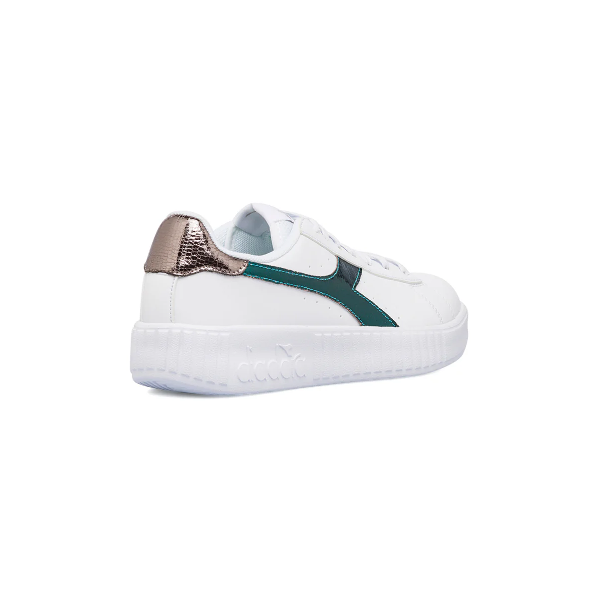 Sneakers da donna bianche con dettaglio verde metallizzato Diadora - Image 5
