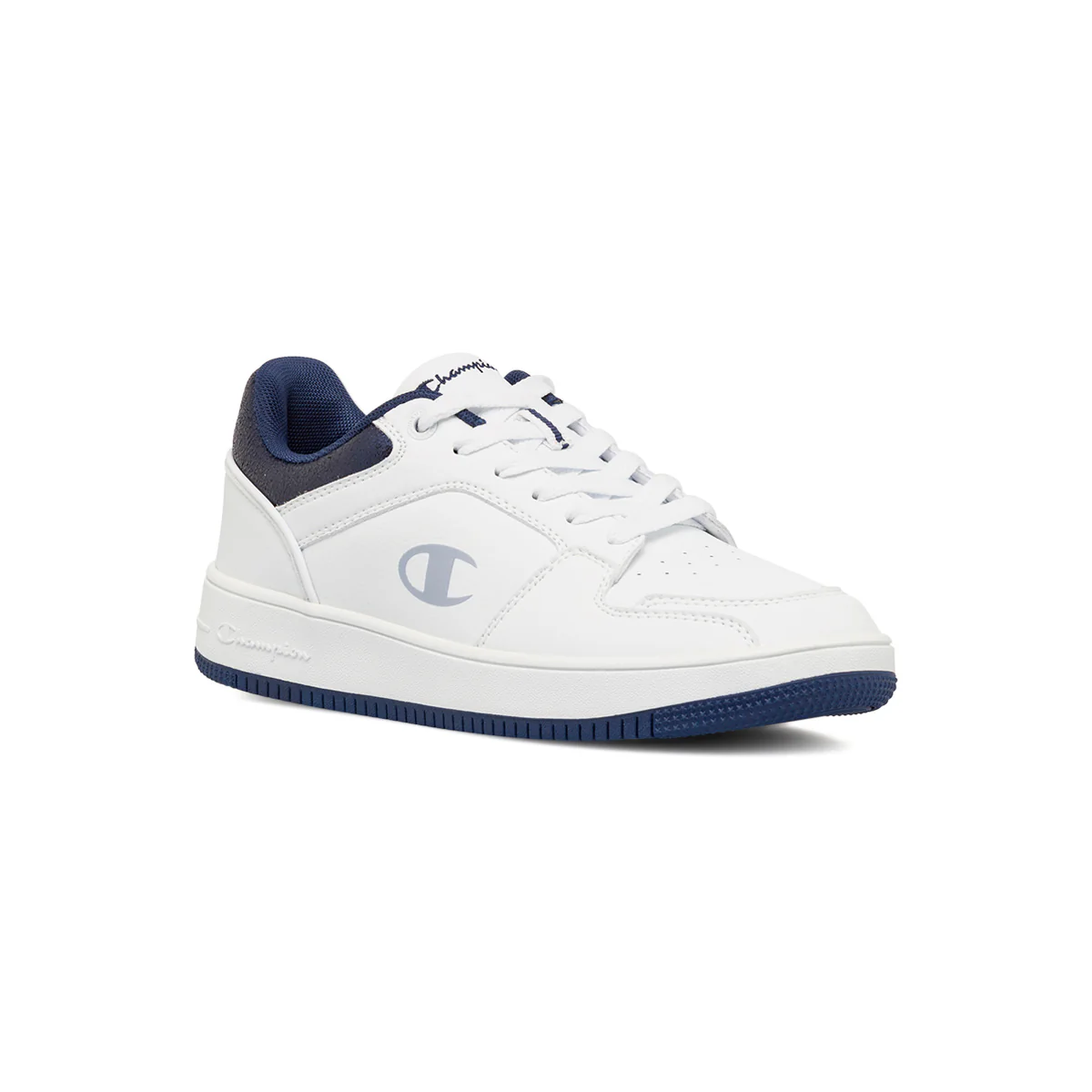 Sneakers da donna bianche e blu con logo Champion Low Foil - Image 2