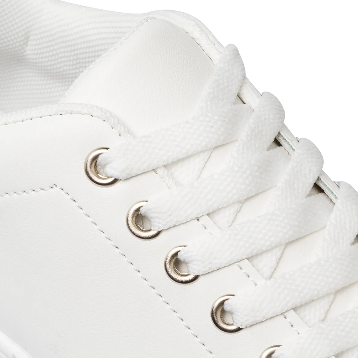 Sneakers da donna bianche Lora Ferres con dettagli argento e suola platform - Image 4