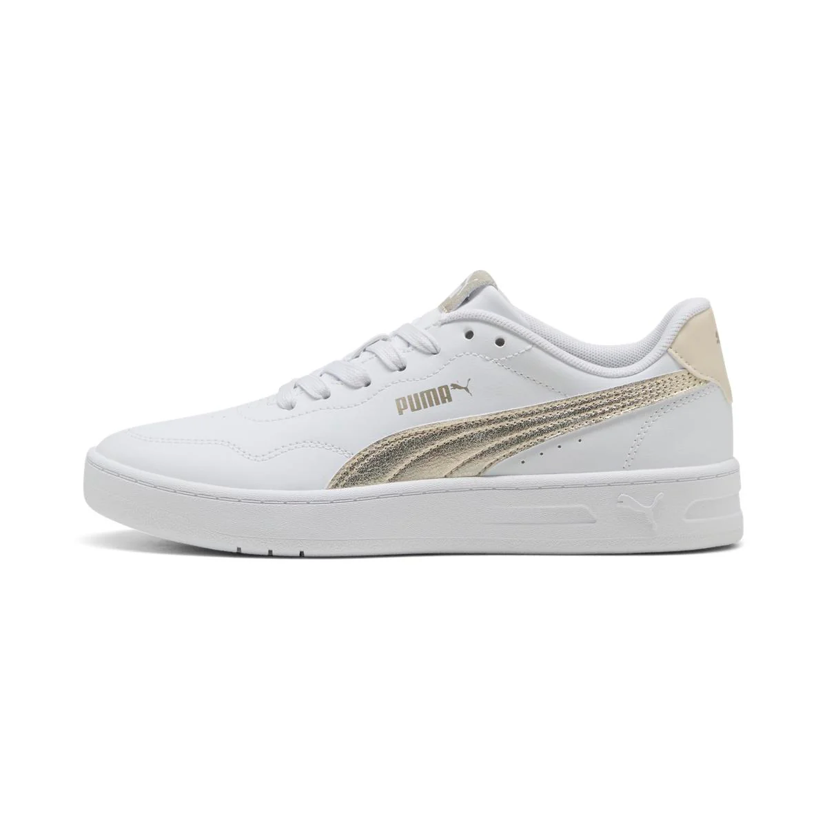 Sneakers da donna bianche Puma Court Lally Metallic Whisper
