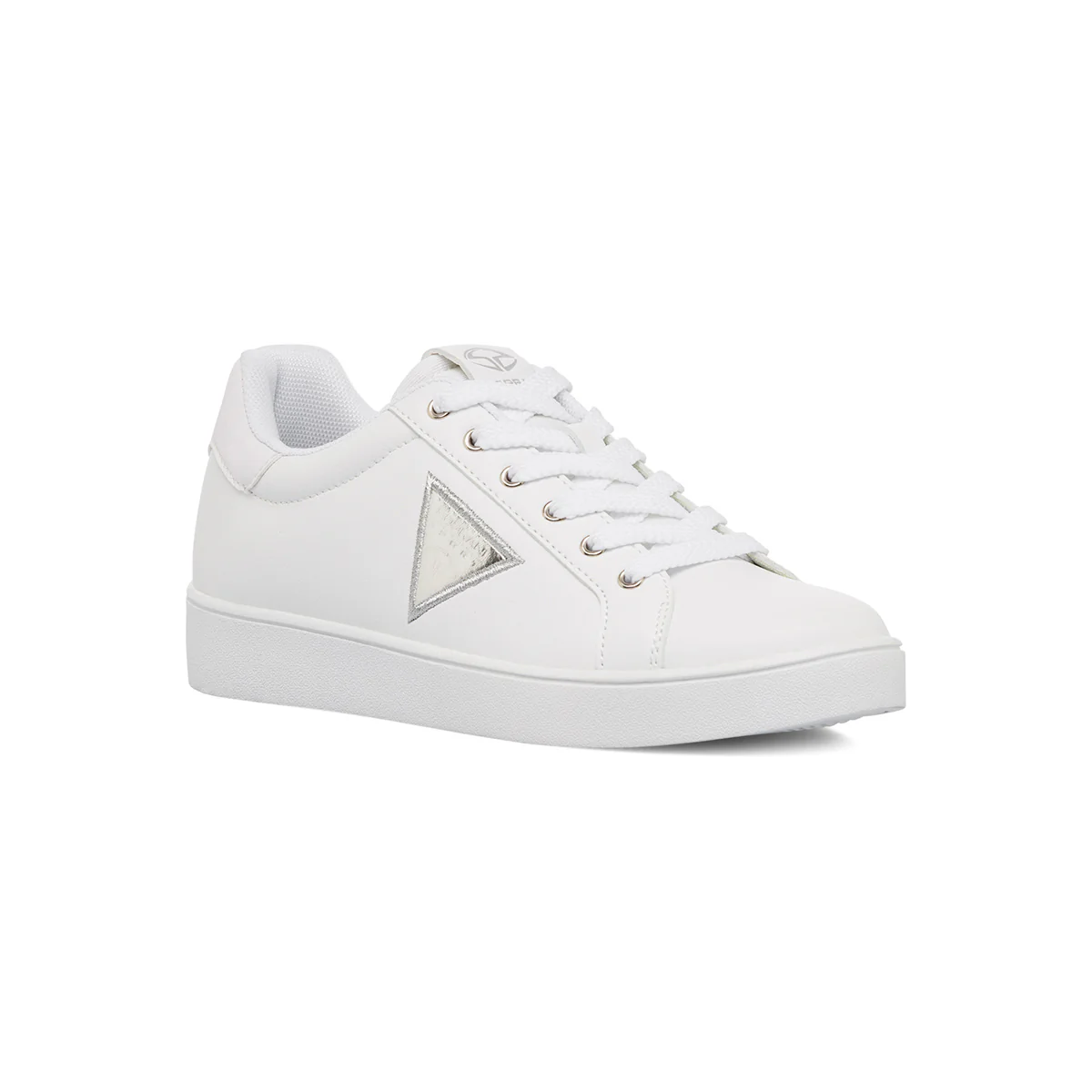 Sneakers da donna bianche Soprani Sport con dettagli argento - Image 2