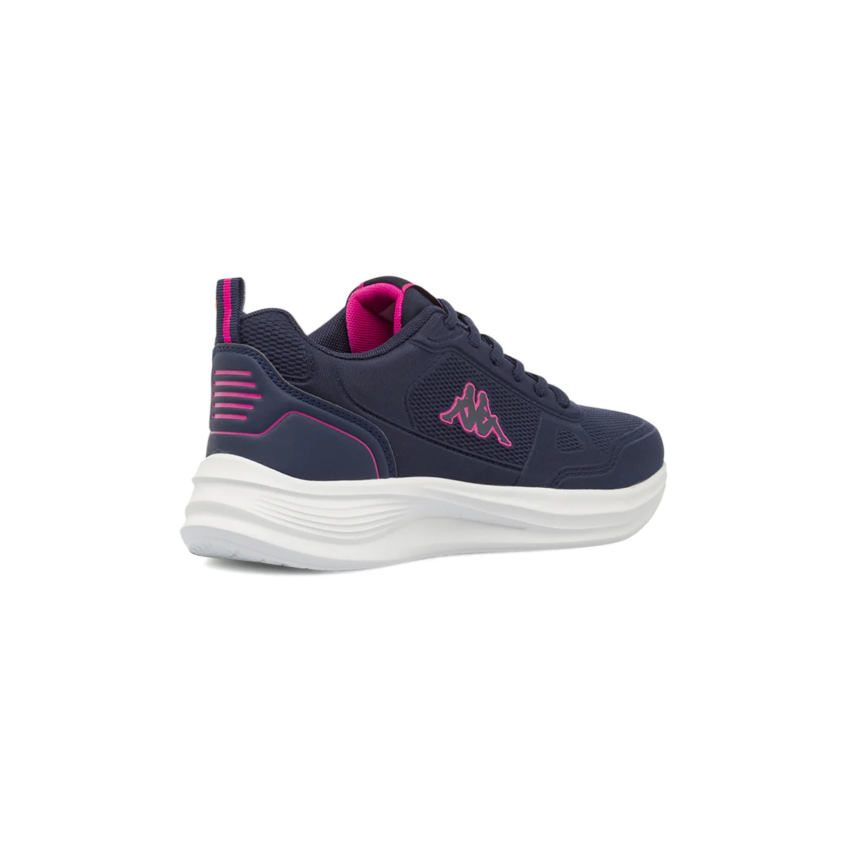 Sneakers da Donna Blu con Dettagli Fucsia e Suola Bianca Kappa - Image 3