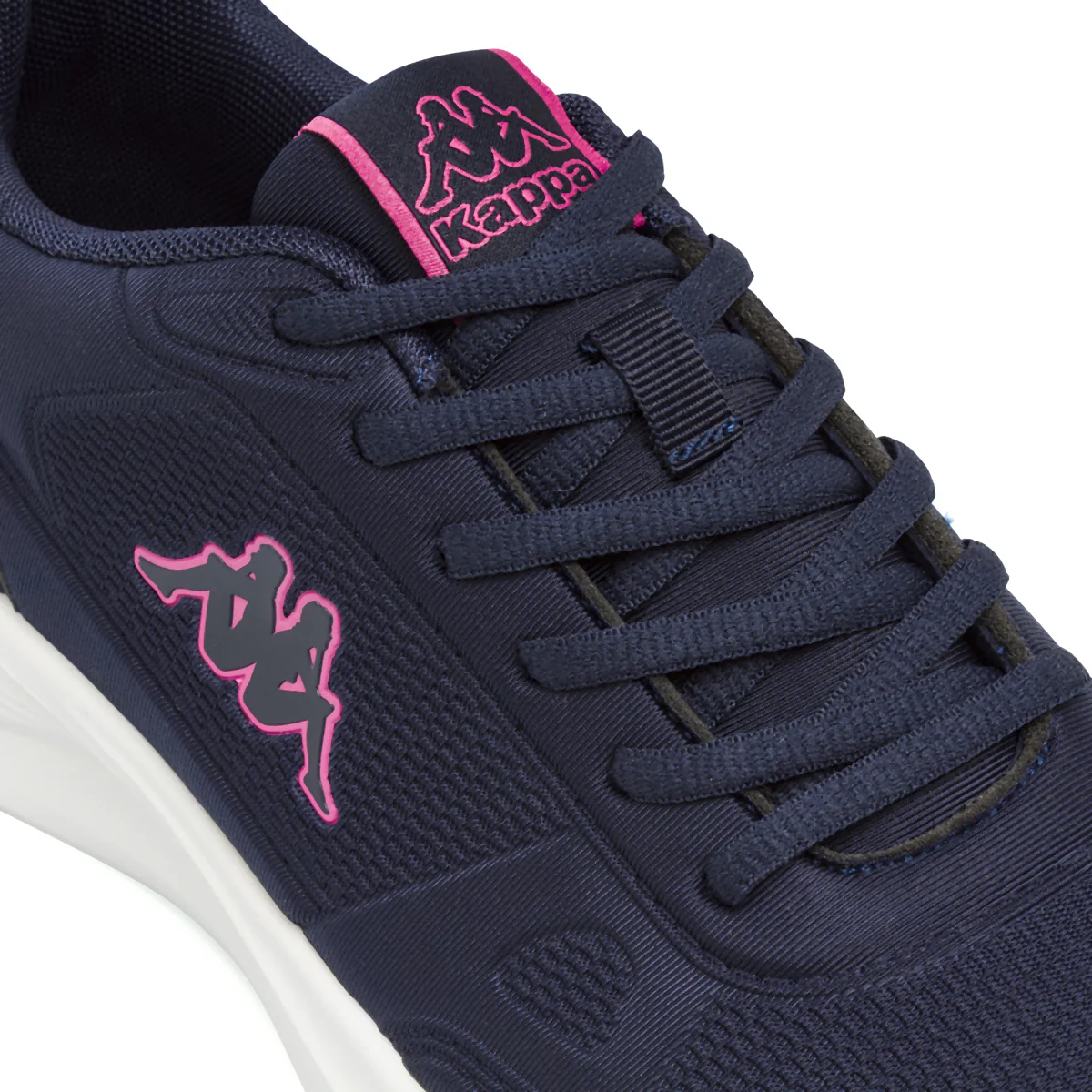 Sneakers da Donna Blu con Dettagli Fucsia e Suola Bianca Kappa - Image 4
