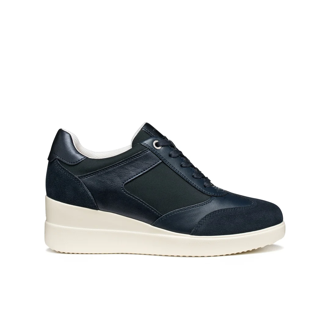 Sneakers da Donna blu con zeppa e suola traspirante Geox Stardust