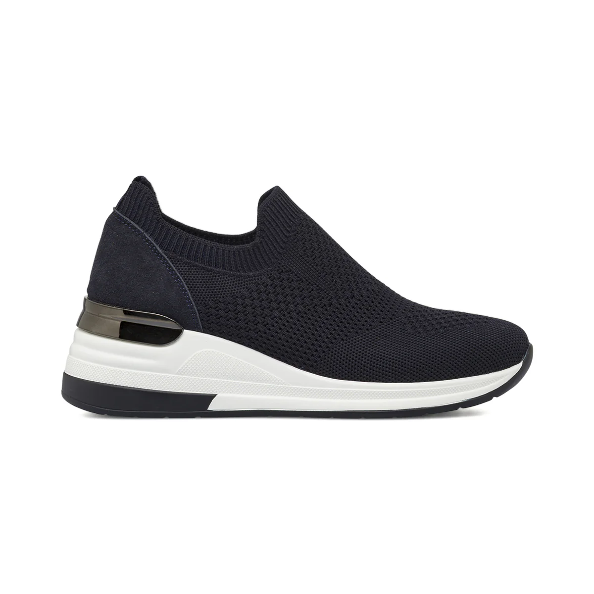 Sneakers da donna Blu slip-on con zeppa e dettaglio metal Lora Ferres