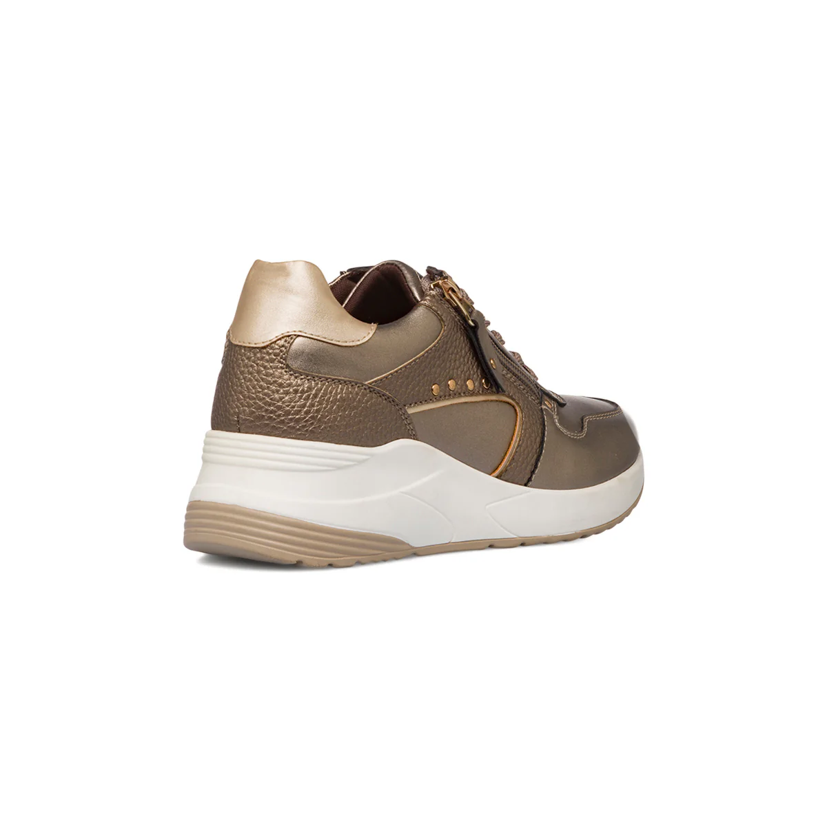 Sneakers da donna bronzo con borchie Lora Ferres - Image 3