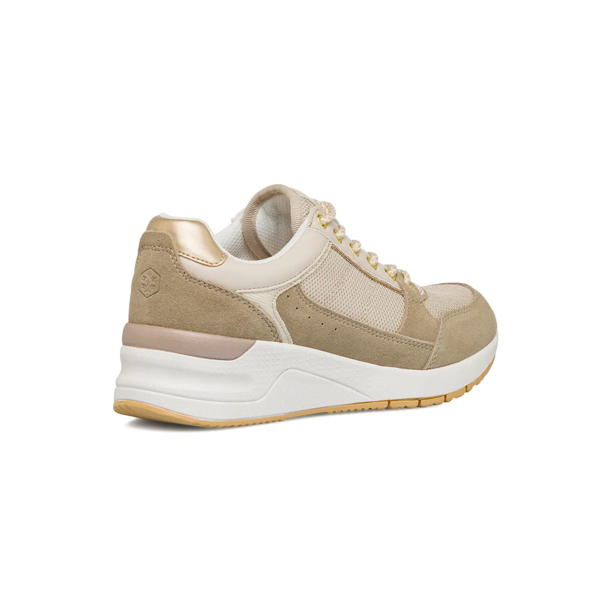 Sneakers da donna con platform memory foam beige Lumberjack - Image 3