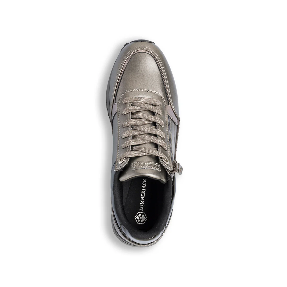 Sneakers da donna grigio metallizzato con dettagli strass Lumberjack - Image 5