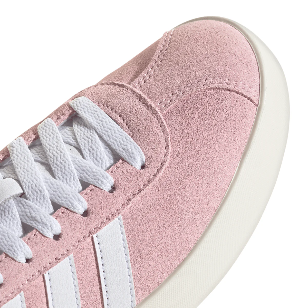 Sneakers da donna in pelle effetto scamosciato rosa e bianche adidas VL Court 3.0 - Image 7
