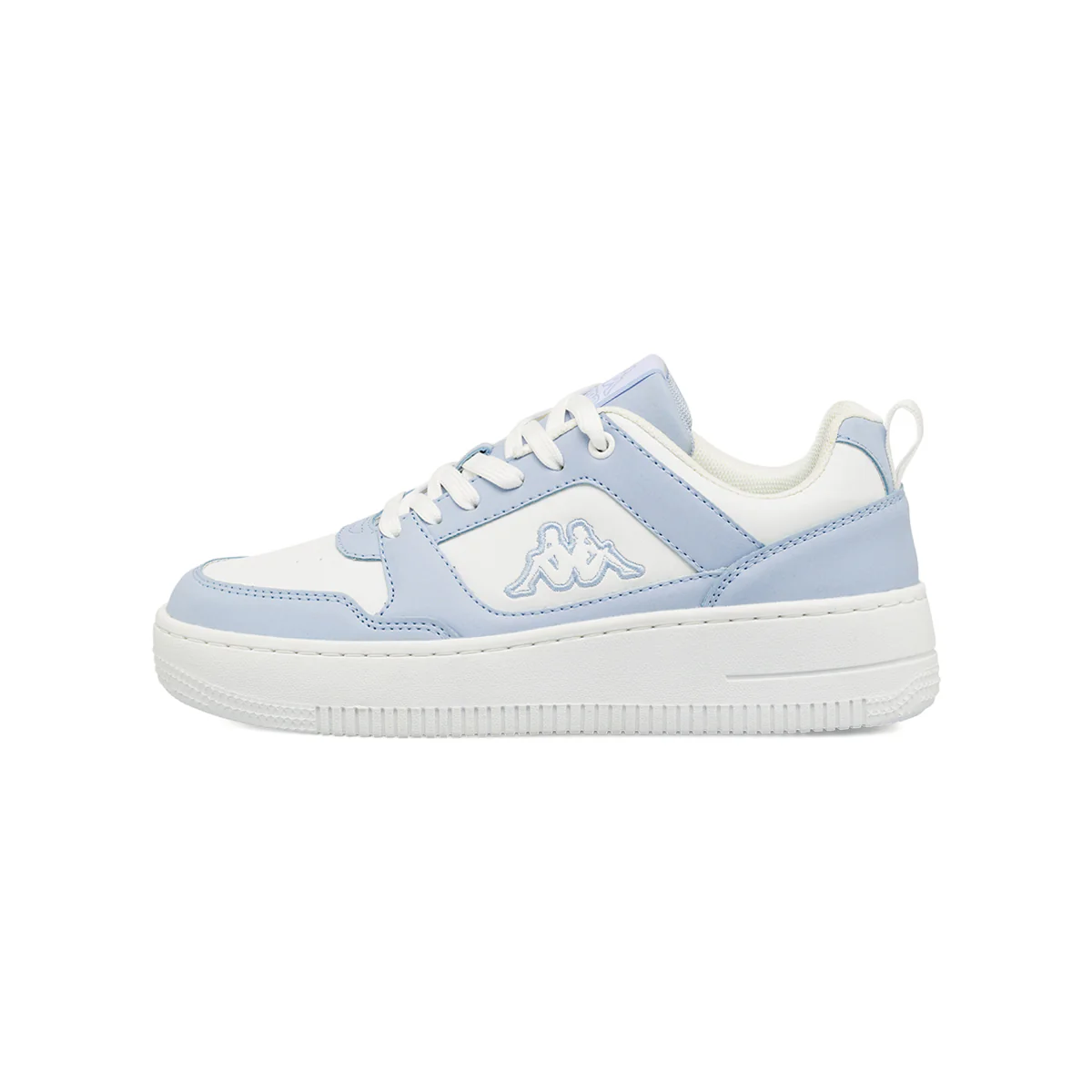 Sneakers da donna Kappa bicolore bianche con inserti azzurri