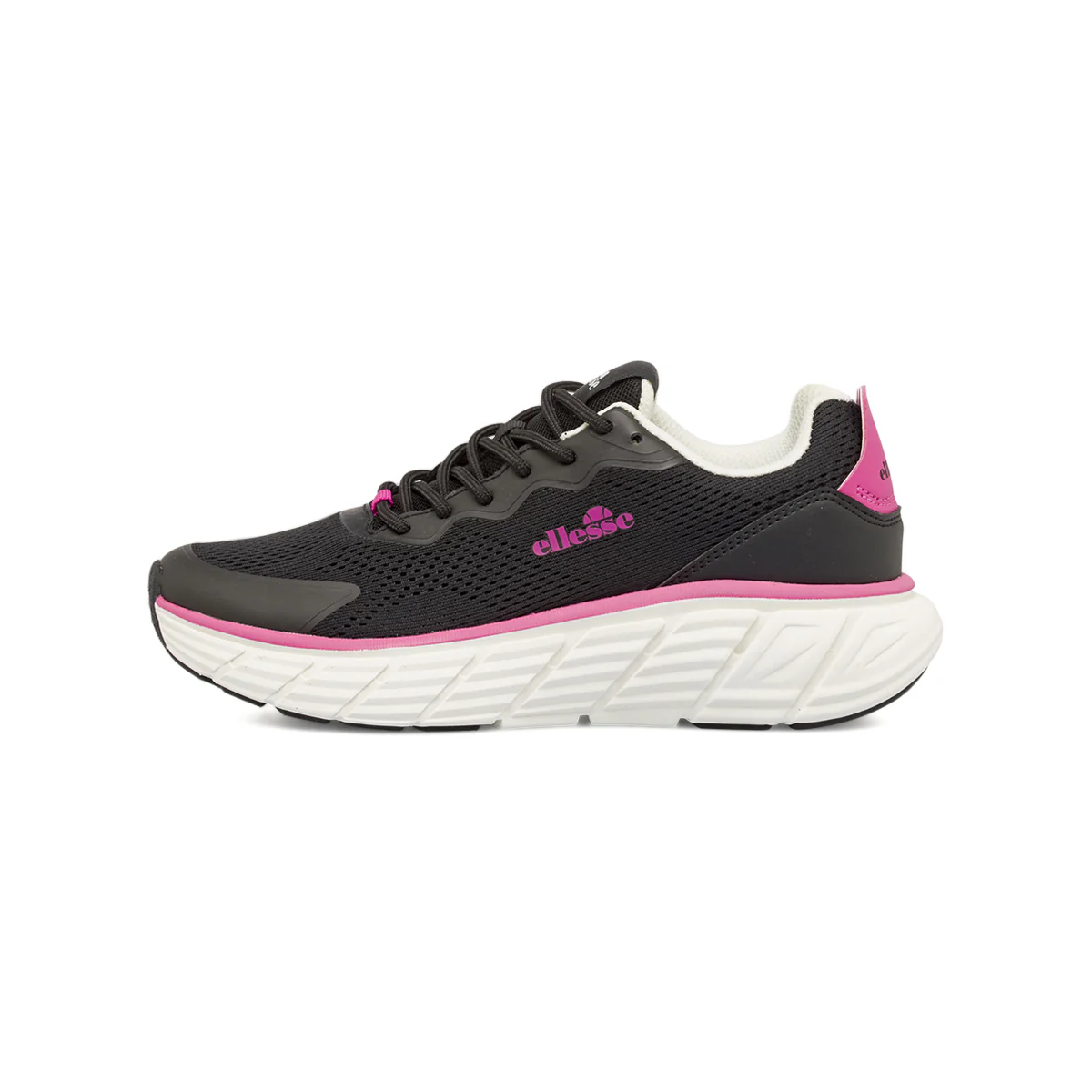Sneakers da Donna nere con dettagli fucsia e tomaia in mesh Ellesse