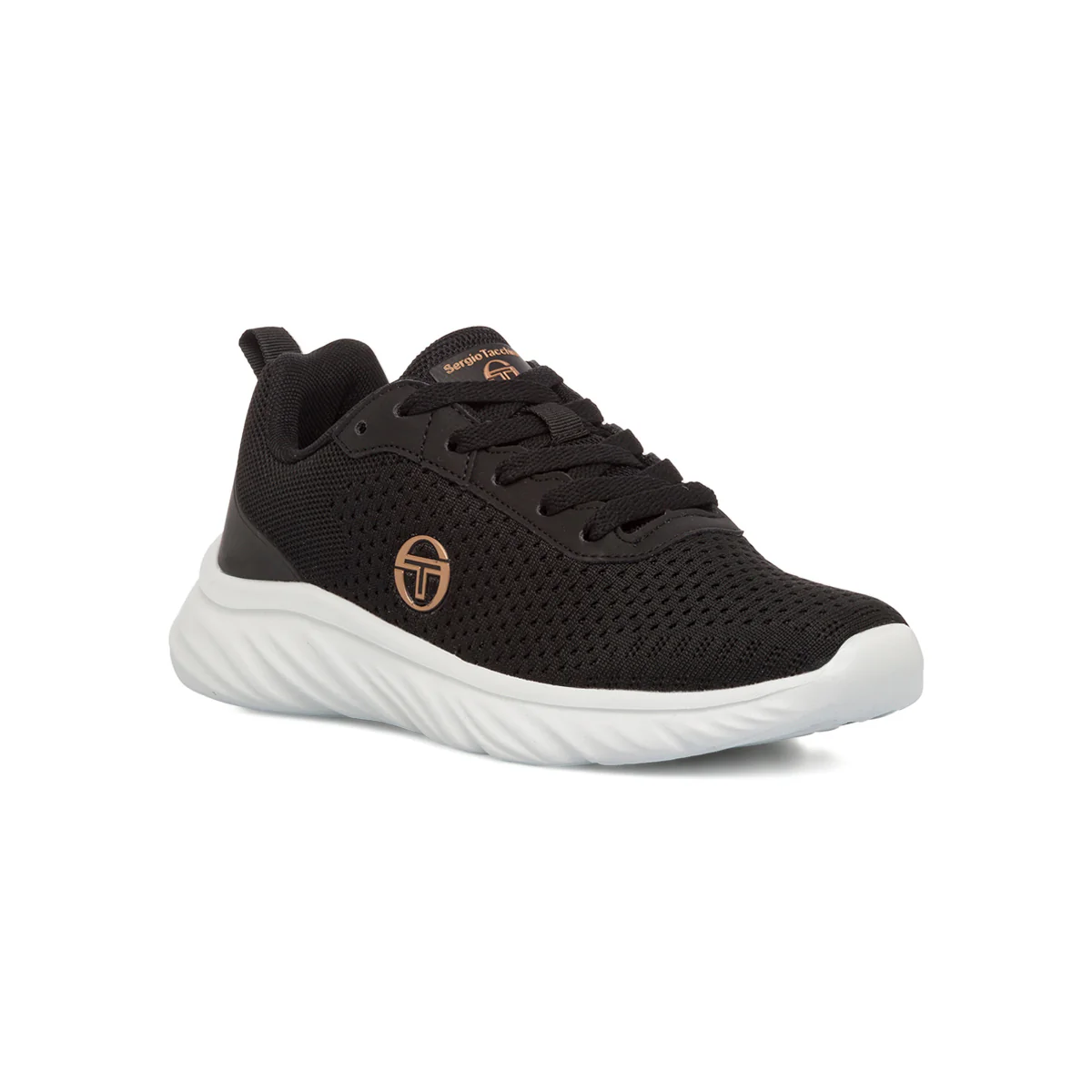 Sneakers da donna nere con logo oro rosa Sergio Tacchini Track - Image 2