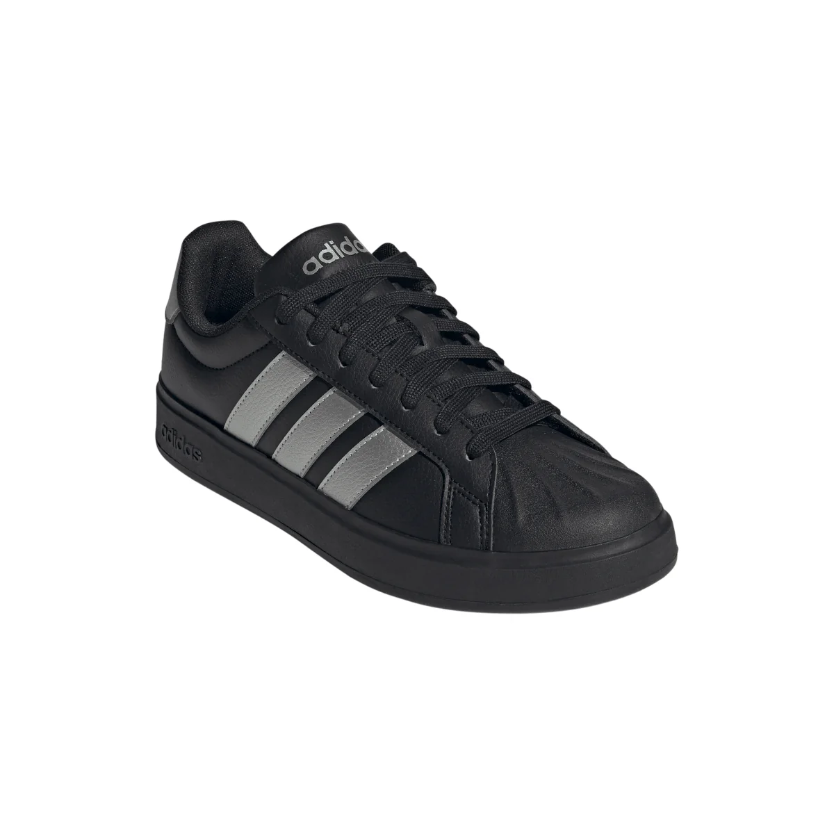Sneakers da Donna nere con strisce laterali argento adidas STREETTALK - Image 3