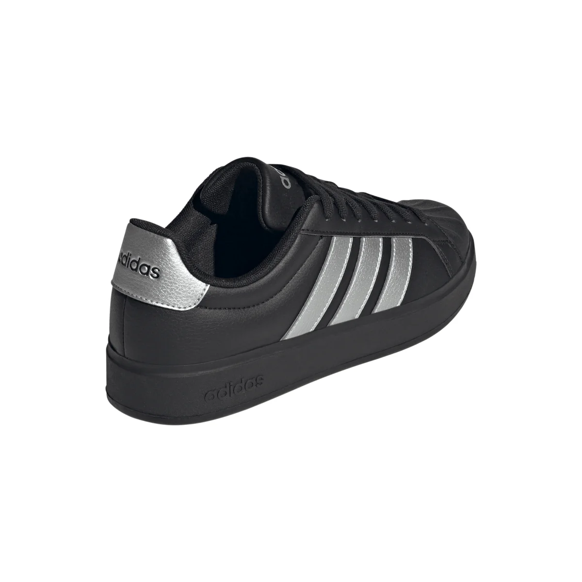 Sneakers da Donna nere con strisce laterali argento adidas STREETTALK - Image 4
