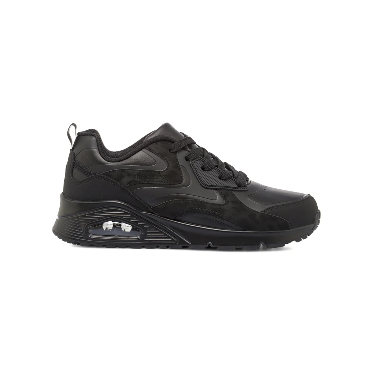 Sneakers da Donna nere con suola air Skechers Uno sporty