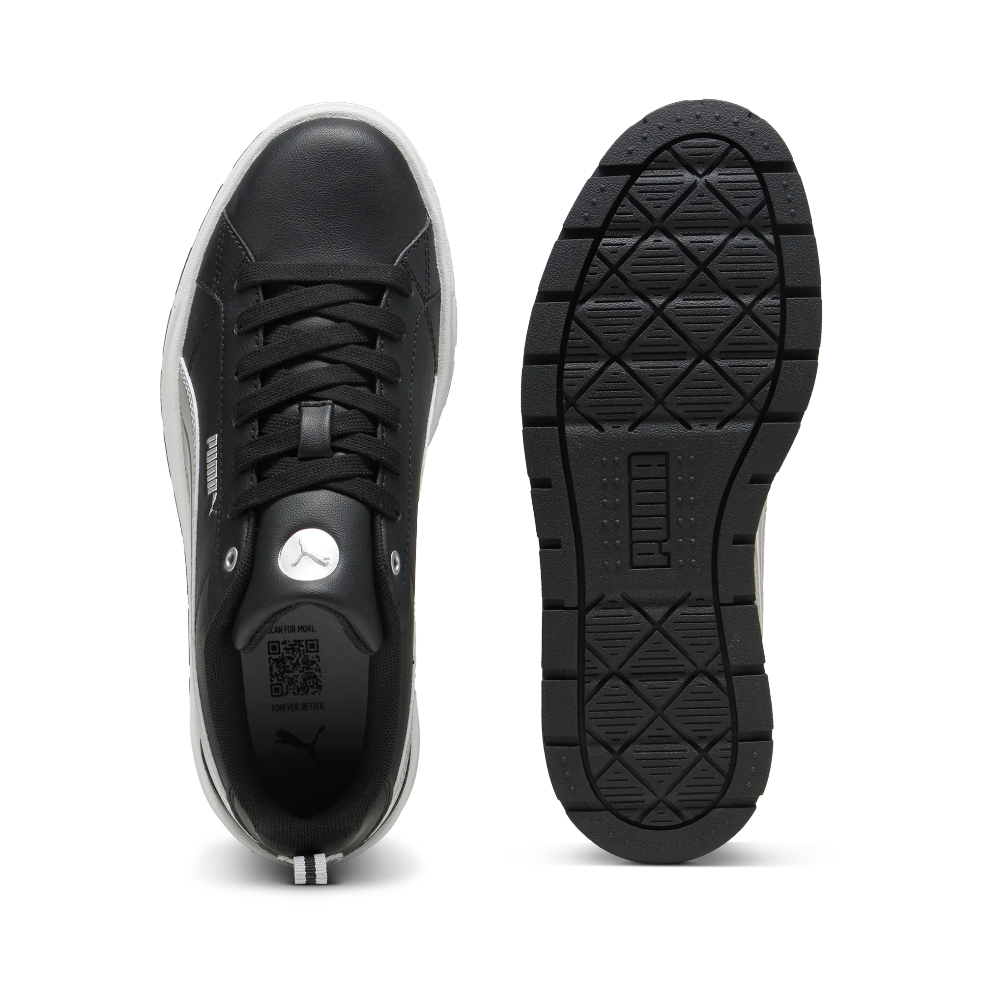 Sneakers da donna nere con suola platform Puma Karmen Metallic - Image 6