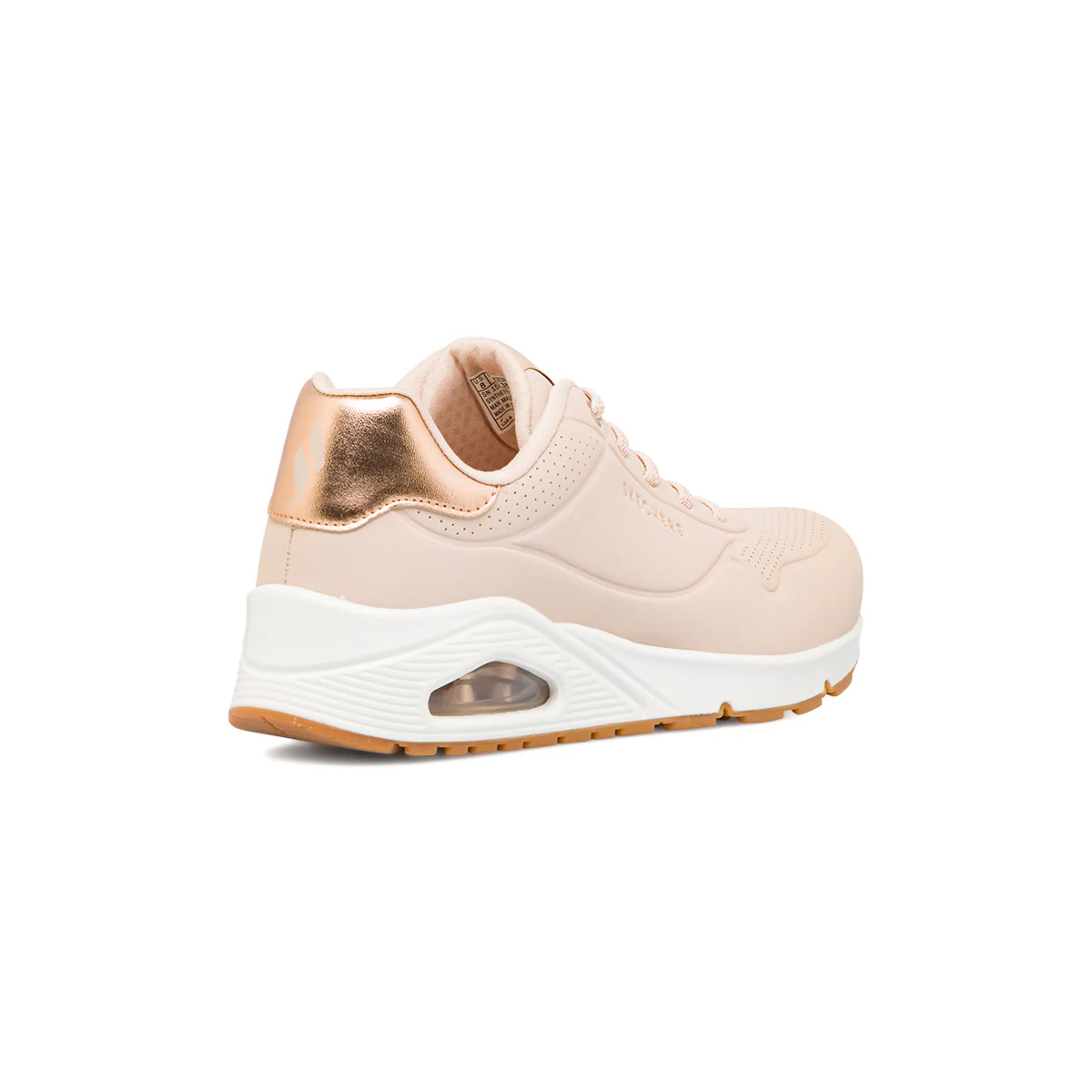 Sneakers da donna nude con ammortizzazione ad aria e memory foam Skechers Uno - Image 6