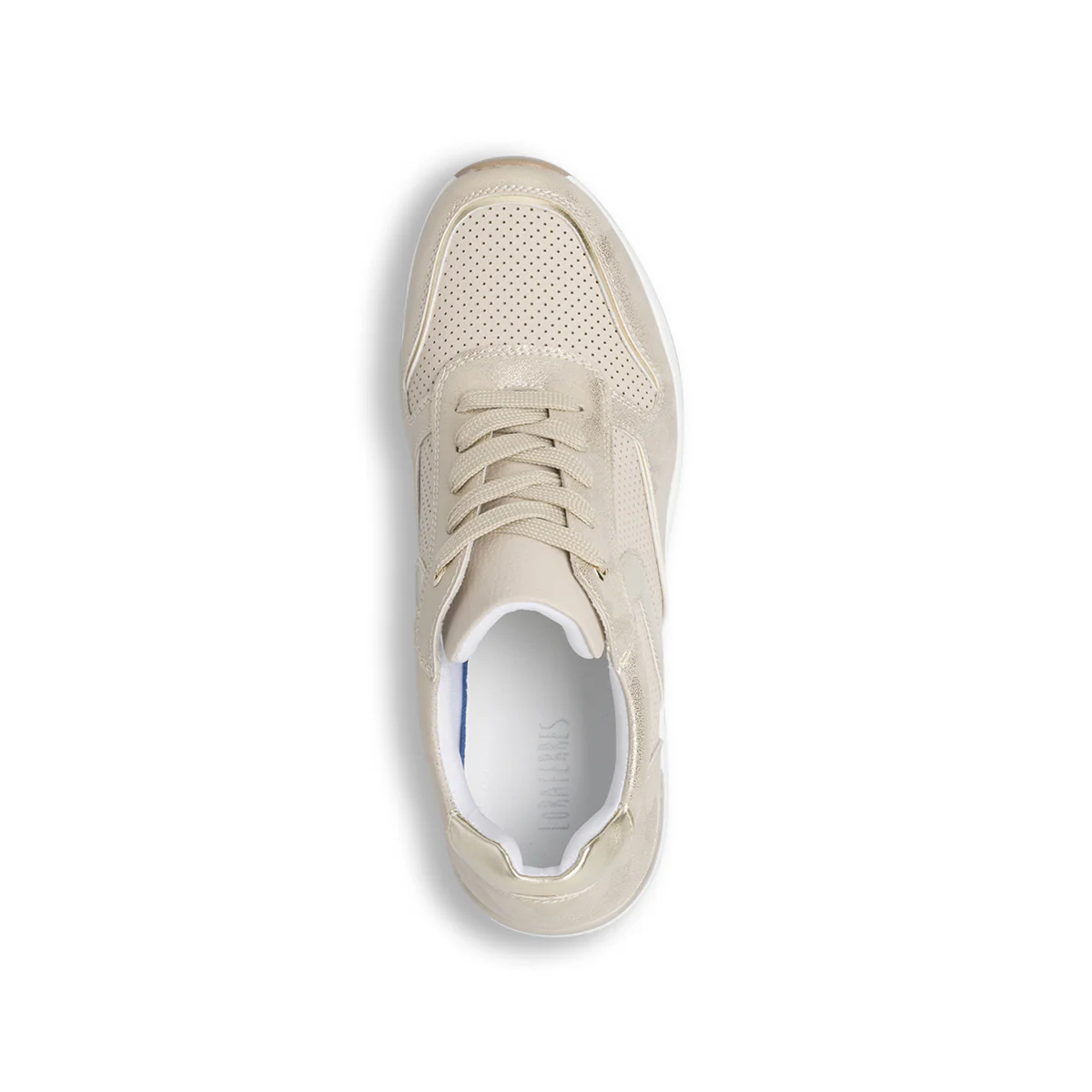 Sneakers da Donna platform beige con tomaia traforata Lora Ferres - Image 5