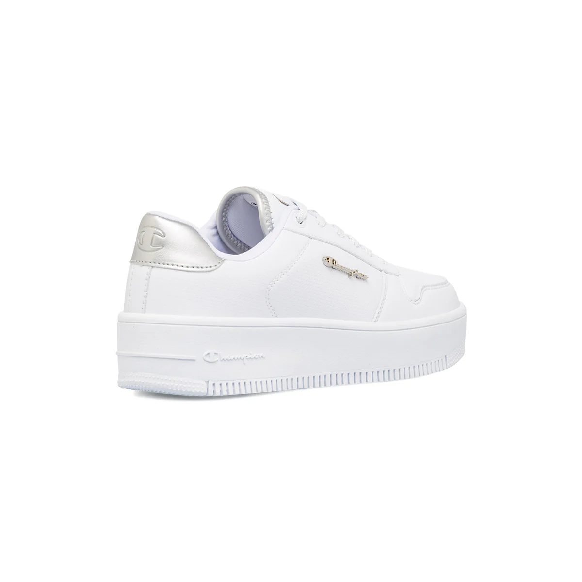 Sneakers da donna platform bianche con logo Champion PLat Chromo - Image 3