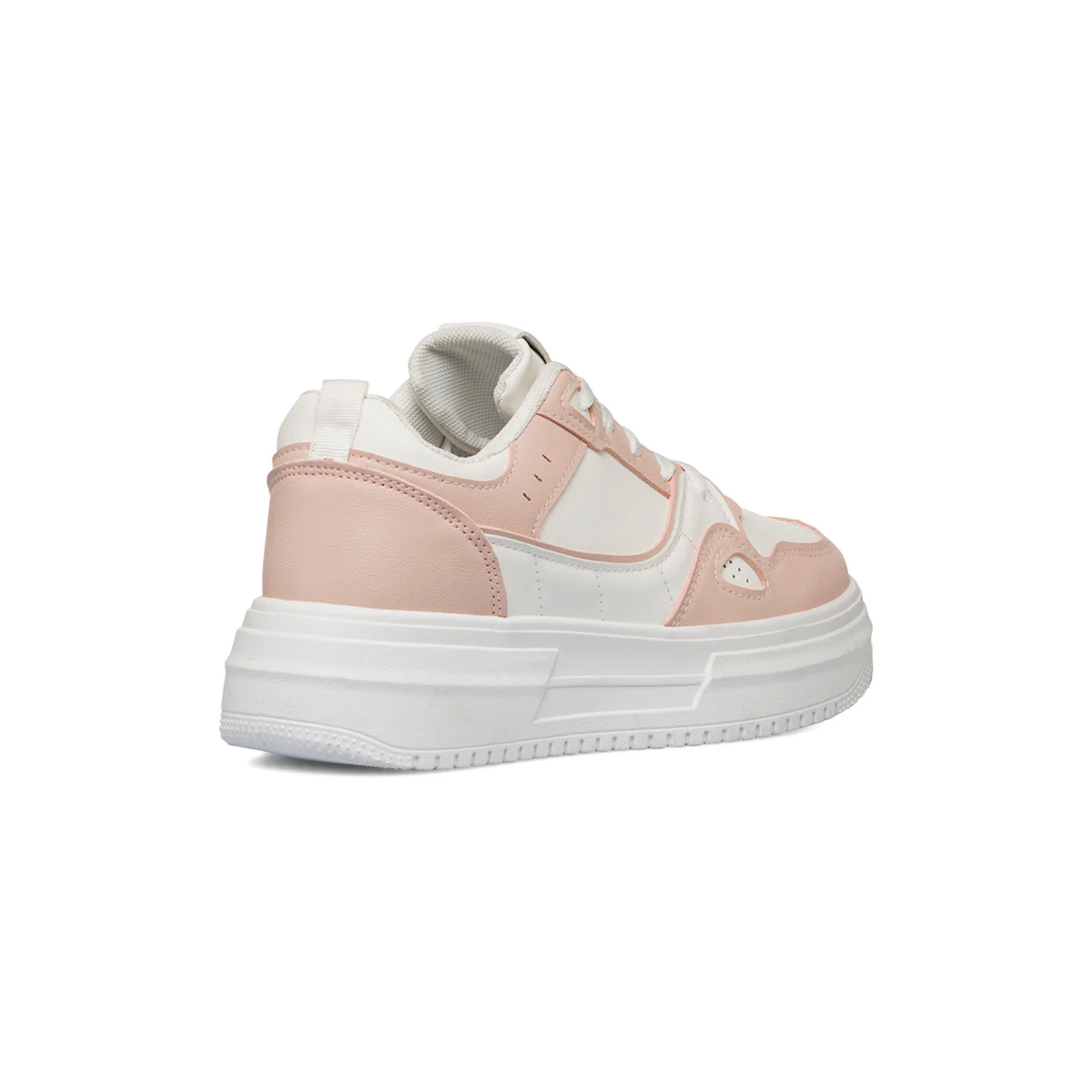 Sneakers da donna bianche e rosa Lora Ferres con suola platform - Image 3