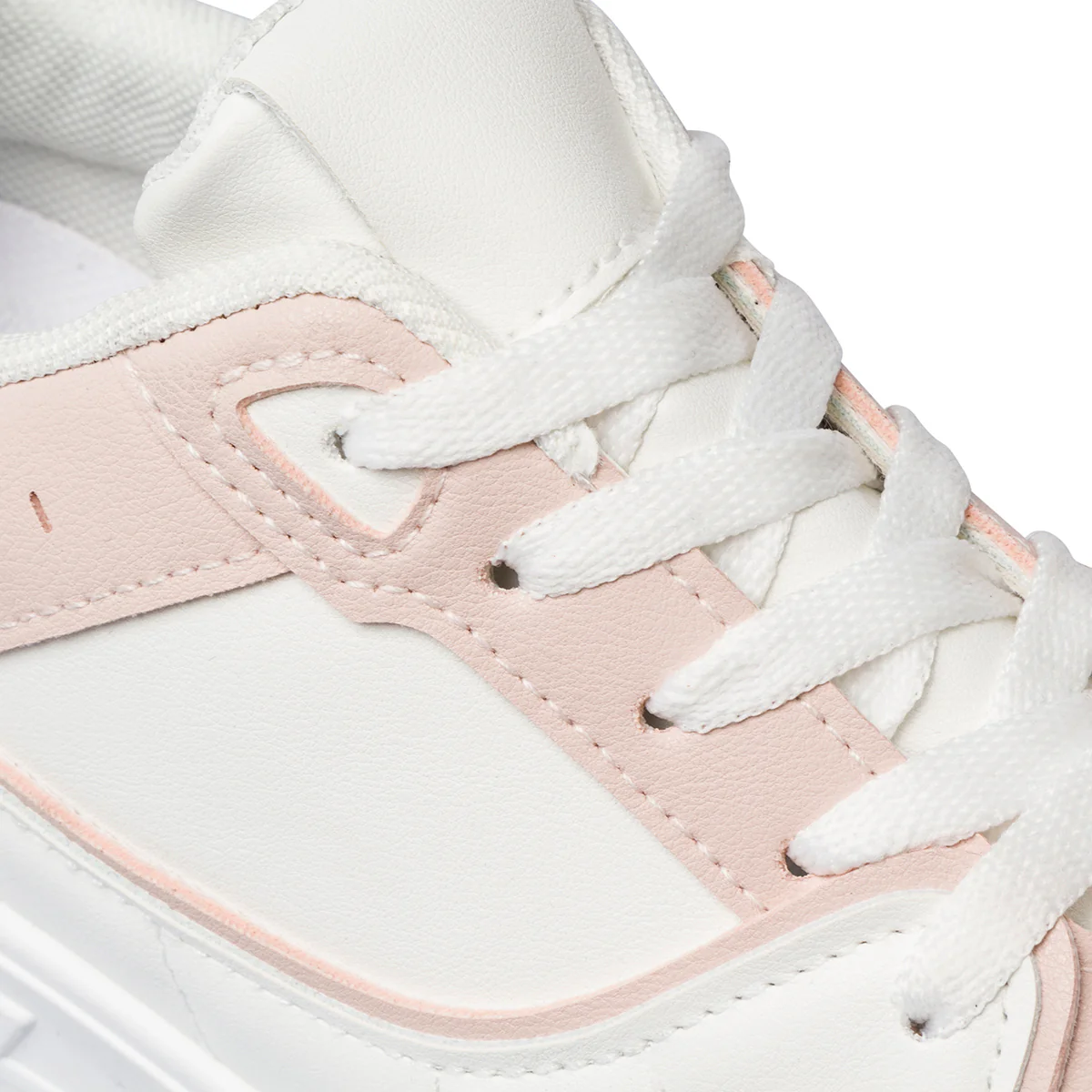 Sneakers da donna bianche e rosa Lora Ferres con suola platform - Image 4